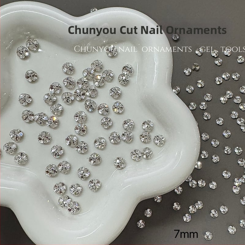 Limitpretty Ноктени украси с кристални топчета – сплав и кристали, флорална шарка, стил Flash/Minimalist/Ins