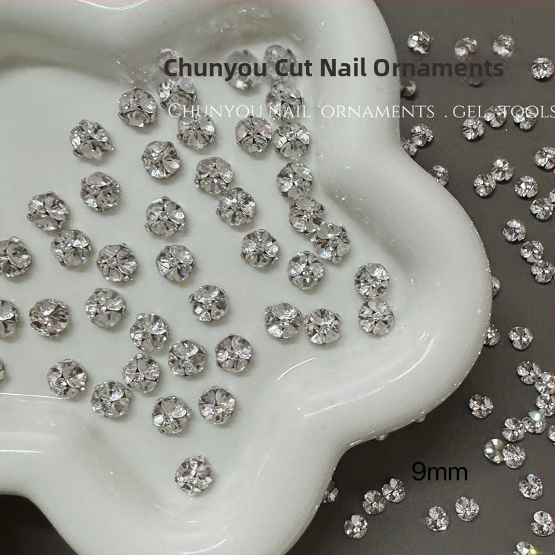 Limitpretty Ноктени украси с кристални топчета – сплав и кристали, флорална шарка, стил Flash/Minimalist/Ins