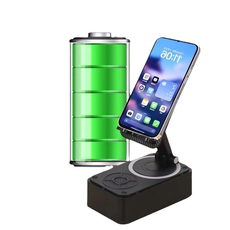 Suport pentru telefon cu rotație la 360°, difuzor Bluetooth, baterie încorporată 1200–2000 mAh, ieșire 5W, protecție împotriva prafului