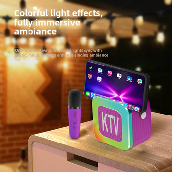 K13 Domáci KTV Bluetooth reproduktor s integrovaným mikrofónom, karaoke reproduktor pre vonkajšie použitie, všetko v jednom karaoke systéme