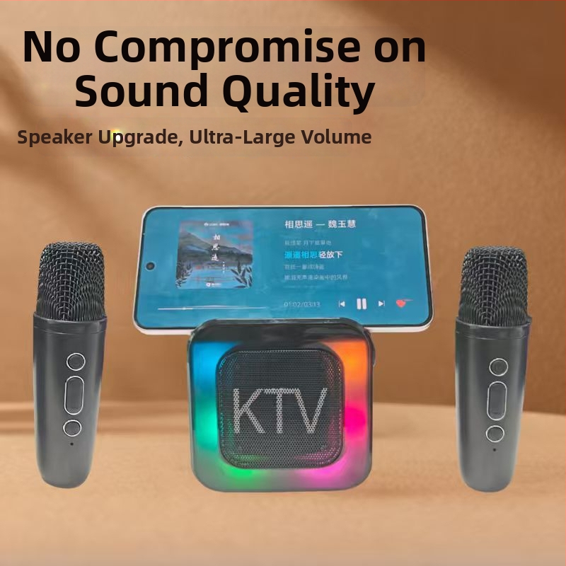 K13 Domáci KTV Bluetooth reproduktor s integrovaným mikrofónom, karaoke reproduktor pre vonkajšie použitie, všetko v jednom karaoke systéme