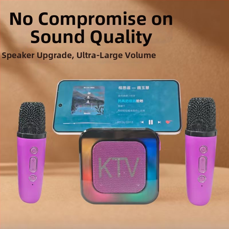 K13 Domáci KTV Bluetooth reproduktor s integrovaným mikrofónom, karaoke reproduktor pre vonkajšie použitie, všetko v jednom karaoke systéme