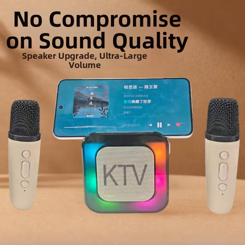 K13 Domáci KTV Bluetooth reproduktor s integrovaným mikrofónom, karaoke reproduktor pre vonkajšie použitie, všetko v jednom karaoke systéme