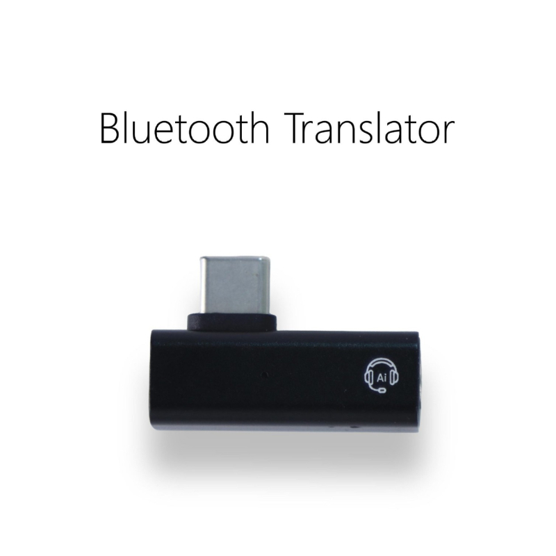 Traducător AI Ai-01 — compatibil cu căști Bluetooth și ochelari Bluetooth, interpretare simultană, interfață Type-C, corp din aliaj de aluminiu (Model Ai-01; 5V; Type-C; aliaj de aluminiu)