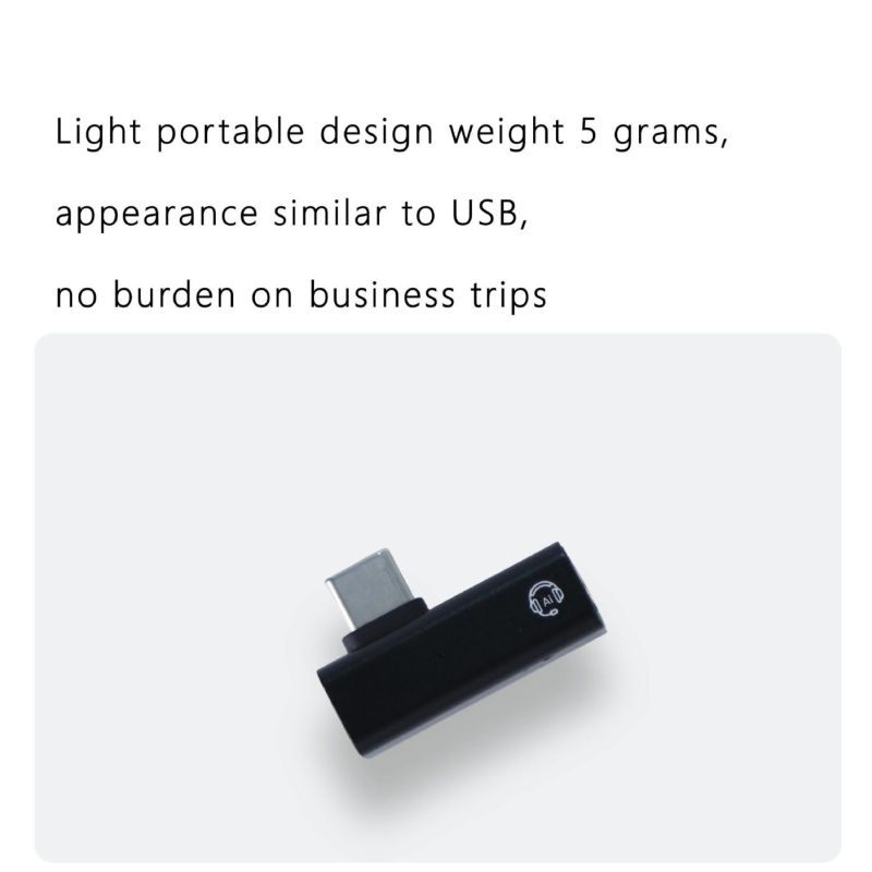 Traducător AI Ai-01 — compatibil cu căști Bluetooth și ochelari Bluetooth, interpretare simultană, interfață Type-C, corp din aliaj de aluminiu (Model Ai-01; 5V; Type-C; aliaj de aluminiu)