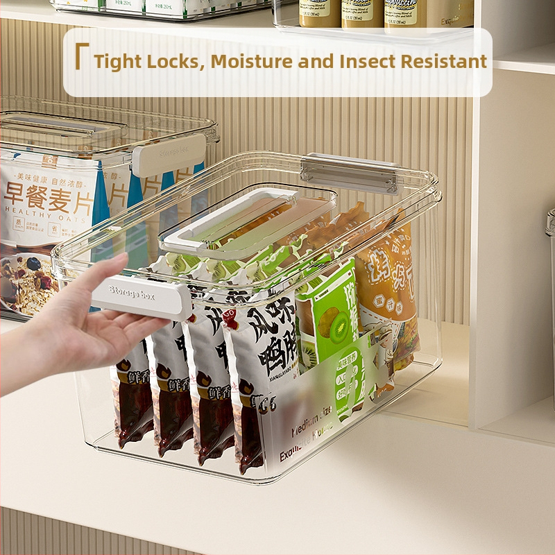 Cutie transparentă de depozitare din plastic PP+PET, model 8009, capacitate 25L, multifuncțională și portabilă, protecție împotriva prafului și umezelii, design simplu și modern