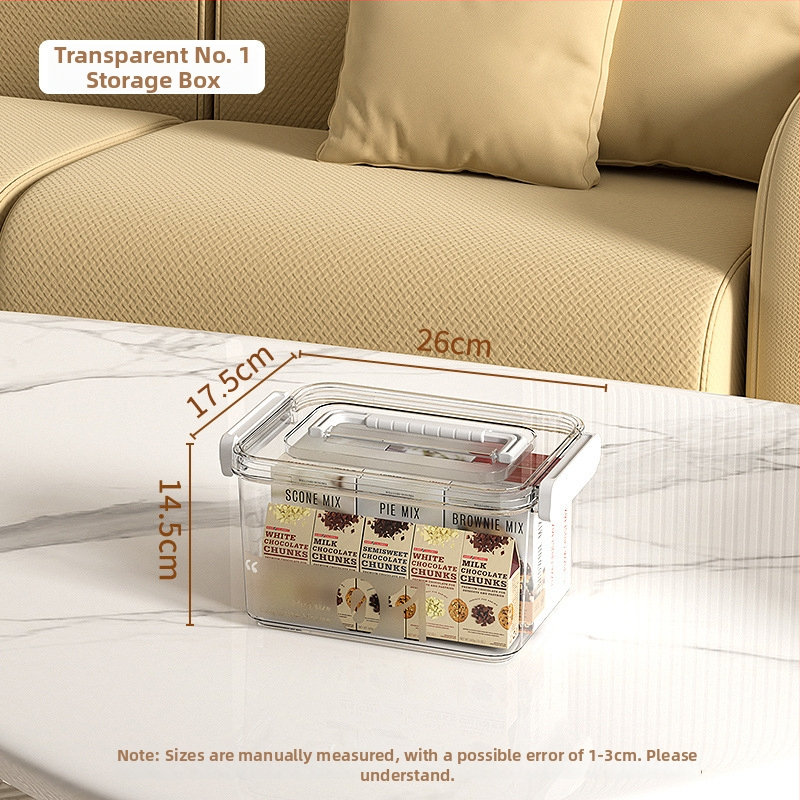 Cutie transparentă de depozitare din plastic PP+PET, model 8009, capacitate 25L, multifuncțională și portabilă, protecție împotriva prafului și umezelii, design simplu și modern