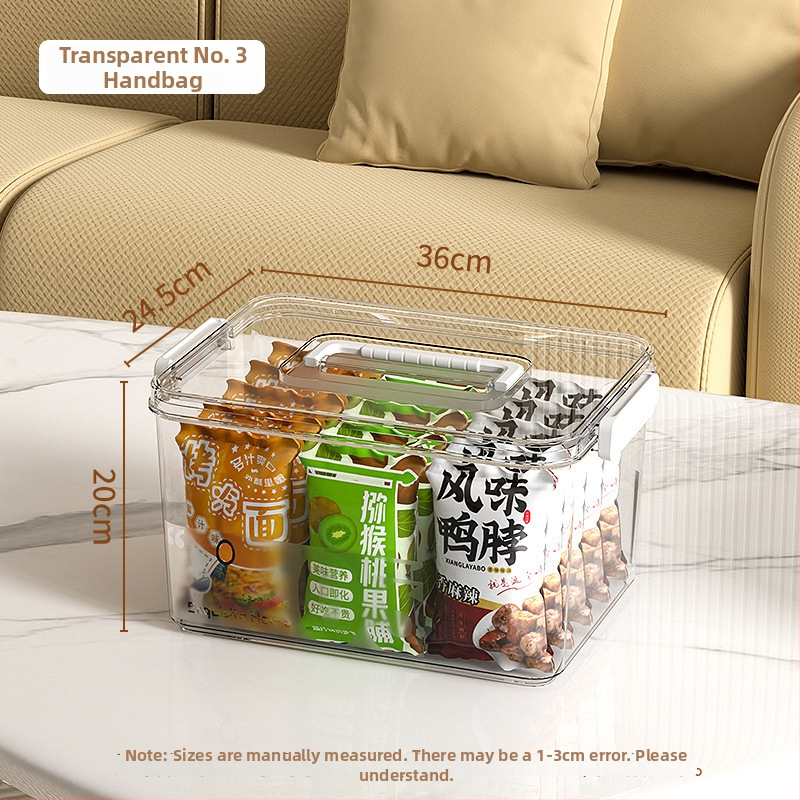 Cutie transparentă de depozitare din plastic PP+PET, model 8009, capacitate 25L, multifuncțională și portabilă, protecție împotriva prafului și umezelii, design simplu și modern