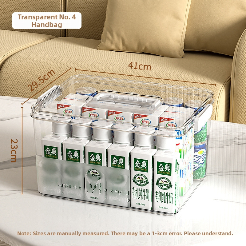 Cutie transparentă de depozitare din plastic PP+PET, model 8009, capacitate 25L, multifuncțională și portabilă, protecție împotriva prafului și umezelii, design simplu și modern