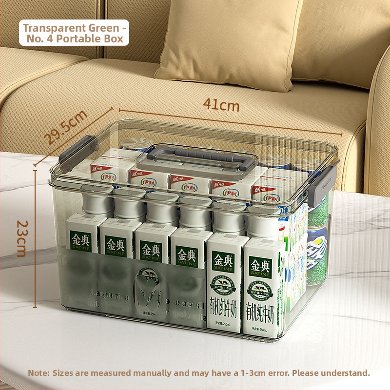 Cutie transparentă de depozitare din plastic PP+PET, model 8009, capacitate 25L, multifuncțională și portabilă, protecție împotriva prafului și umezelii, design simplu și modern