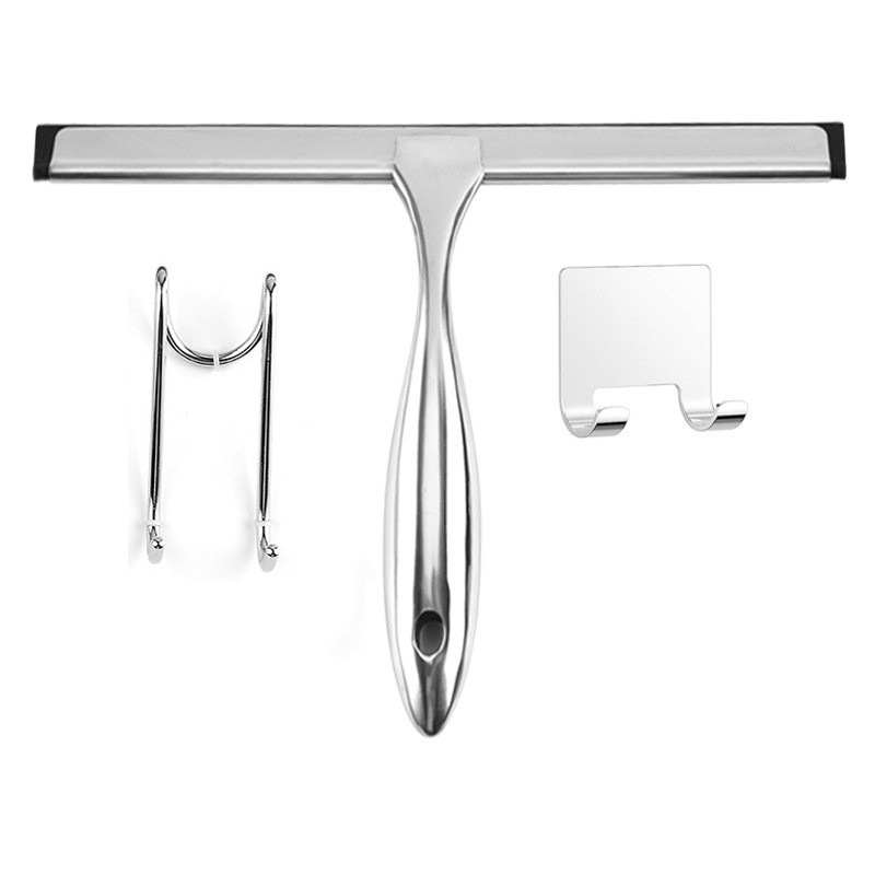 Skraper za staklo od nehrđajućeg čelika i silikona, jednostrano brisanje, kućna uporaba, pakiranje 40 komada