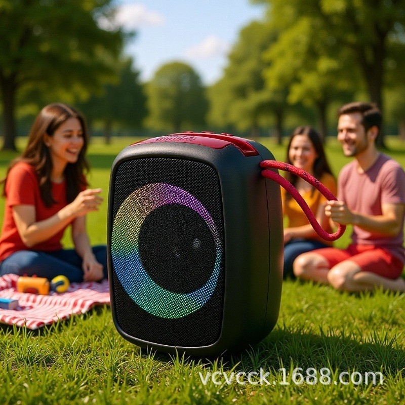 Boxă Bluetooth fără fir – Bluetooth 5.3, interval de frecvență 100 Hz–20 kHz, SNR ≥85 dB, baterie încorporată 500–800 mAh, cuplare TWS