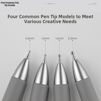 Penă de unghii pentru buline — cinci în unu, tip apăsat, capete multiple