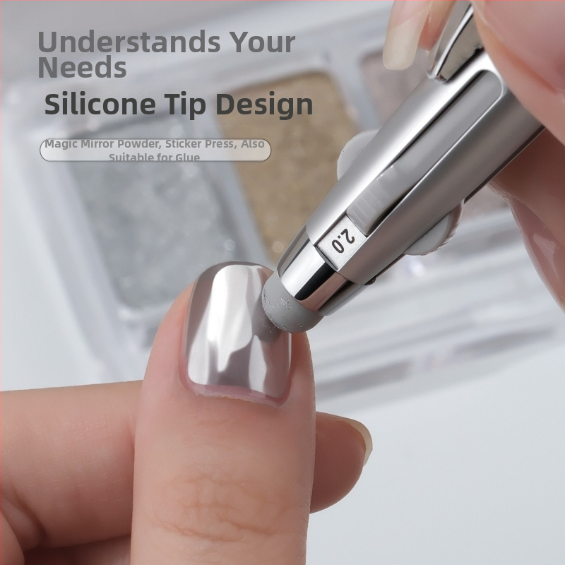 Penă de unghii pentru buline — cinci în unu, tip apăsat, capete multiple