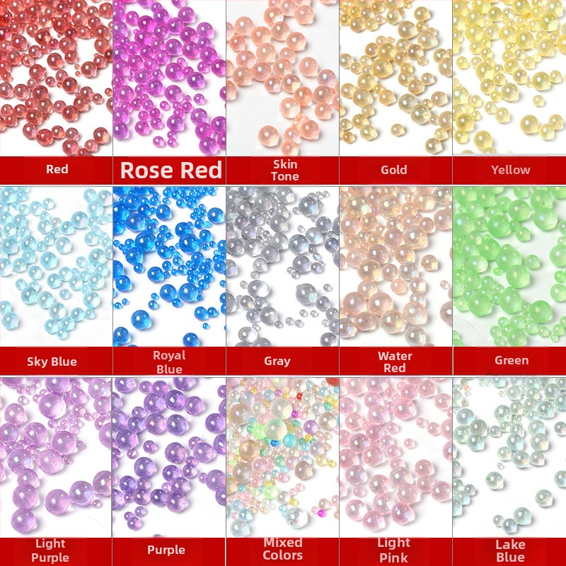 Accesorii DIY pentru bijuterii – Mărgele din sticlă cu finisaj sidefat, Mermaid Bubble Beads, Origine Yiwu, Brand Today's Cat