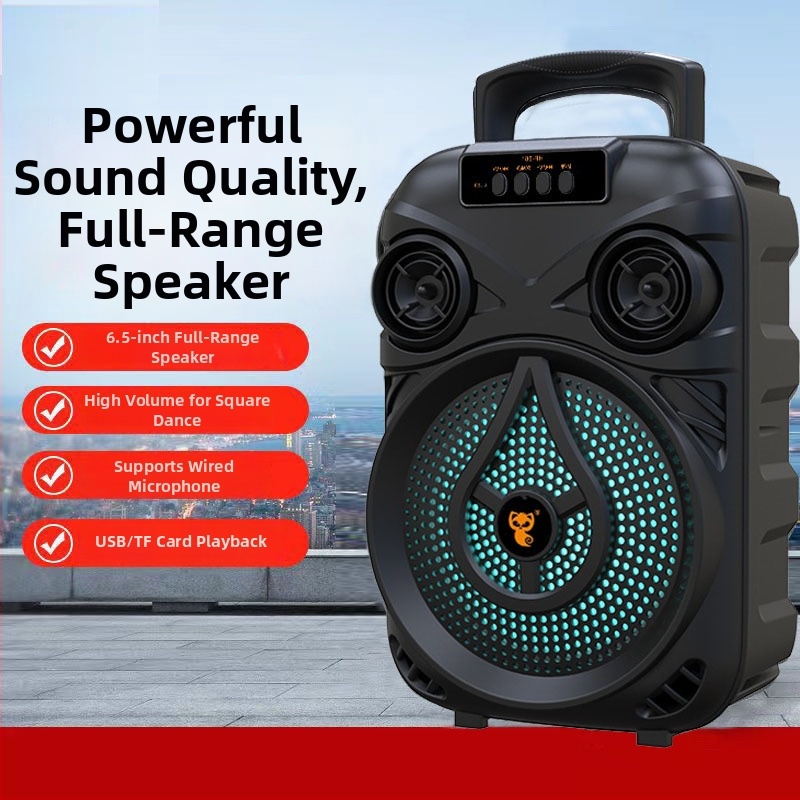 Boxă Bluetooth portabilă pentru exterior, cu două difuzoare, Bluetooth 5.0, 40 Hz–20 kHz, SNR ≥75 dB, baterie încorporată