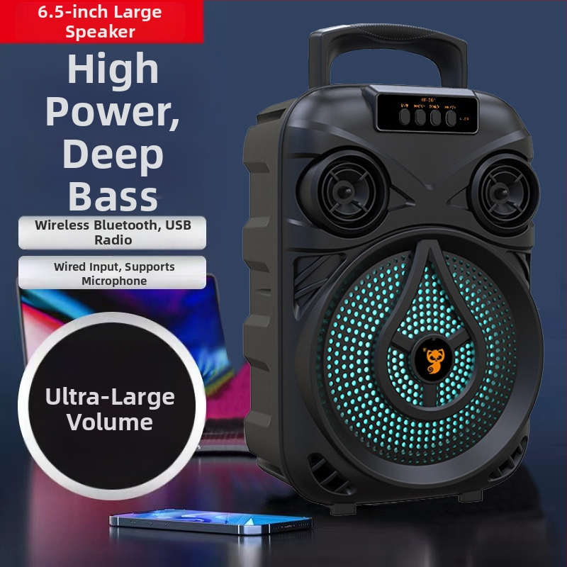 Boxă Bluetooth portabilă pentru exterior, cu două difuzoare, Bluetooth 5.0, 40 Hz–20 kHz, SNR ≥75 dB, baterie încorporată