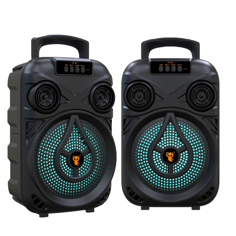 Boxă Bluetooth portabilă pentru exterior, cu două difuzoare, Bluetooth 5.0, 40 Hz–20 kHz, SNR ≥75 dB, baterie încorporată