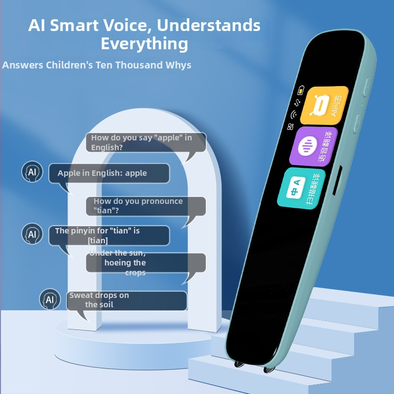 Pix de citire A3 pentru scanarea dicționarului, difuzor 3W, alimentare 5V2A, baterie Li-ion reîncărcabilă, greutate 100 g
