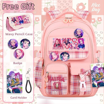 Školska torba od Oxford tkanine, ultra lagana, anime crtani uzorak, ergonomski stražnji panel, za učenike srednje škole