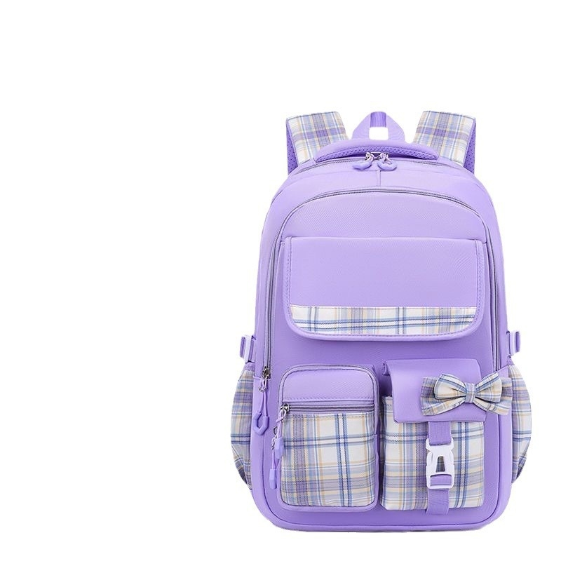 Školska torba od Oxford tkanine, ultra lagana, anime crtani uzorak, ergonomski stražnji panel, za učenike srednje škole