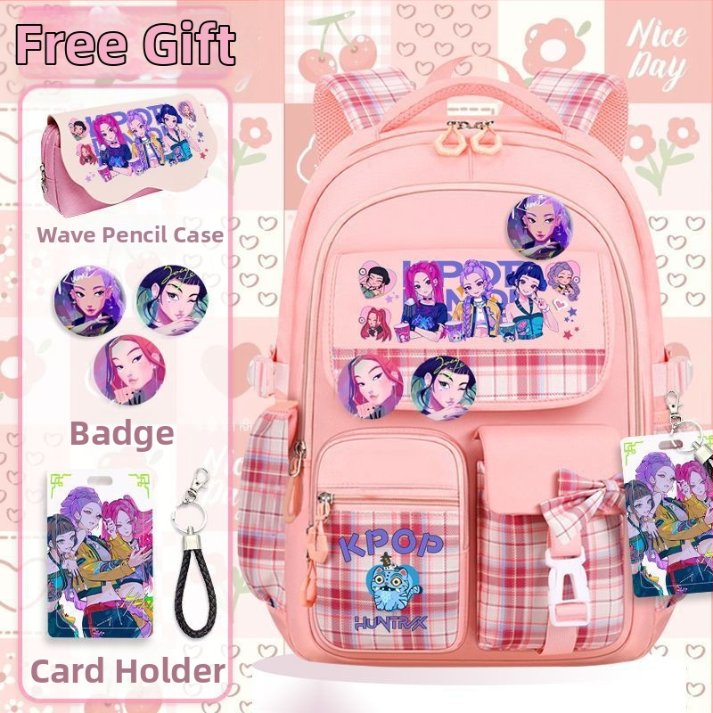 Školska torba od Oxford tkanine, ultra lagana, anime crtani uzorak, ergonomski stražnji panel, za učenike srednje škole