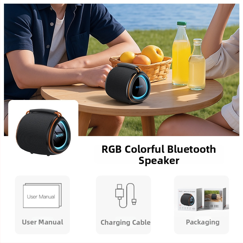 Yesido difuzor Bluetooth – Difuzor portabil pentru karaoke, Bluetooth 5.3, 30W, baterie încorporată 1000–1200 mAh, bandă de frecvențe 20Hz–20kHz, IPX1 rezistență la apă