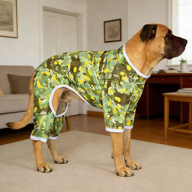 Haină Yisen pentru câini mari, cu patru picioare - anti-căderea blănii, anti-murdărire și protecție solară; poliester; universal pentru toate anotimpurile