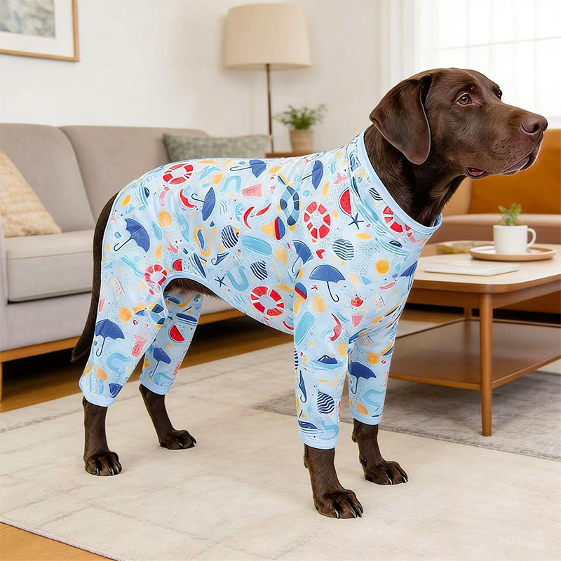 Haină Yisen pentru câini mari, cu patru picioare - anti-căderea blănii, anti-murdărire și protecție solară; poliester; universal pentru toate anotimpurile