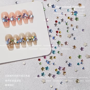 Baoshiman Декорации за нокти – Принцес серия, Мика прах, верижен мотив, сладък стил, произход: Гуанджоу