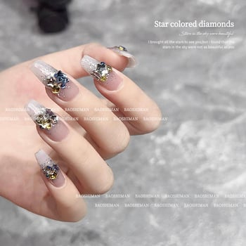 Baoshiman Декорации за нокти – Принцес серия, Мика прах, верижен мотив, сладък стил, произход: Гуанджоу