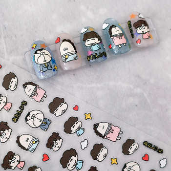 DP серия 3D стикери за нокти със задно лепило, симпатичен карикатурен дизайн, PET материал, не вносено