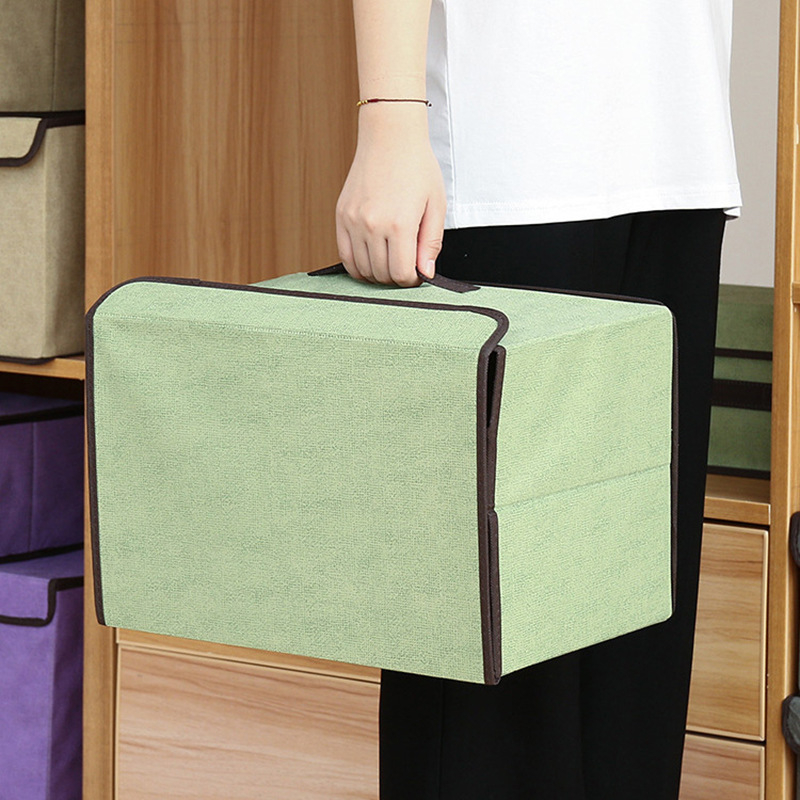 Cutie de depozitare pliabilă din textil, protecție la praf și umezeală, capacitate 5–10 L, material textil, capac rabatabil, stil japonez