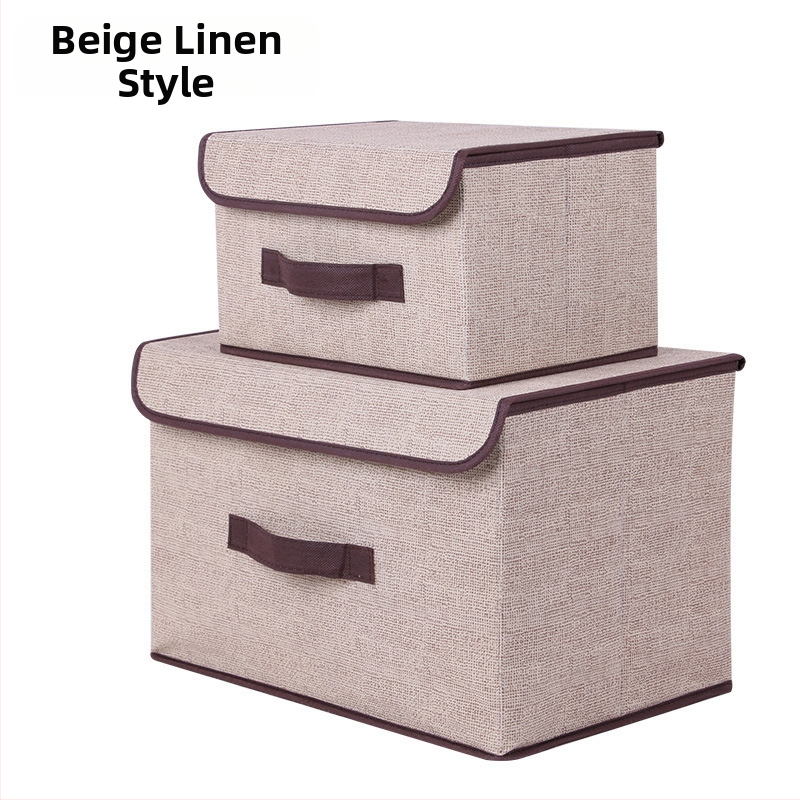 Cutie de depozitare pliabilă din textil, protecție la praf și umezeală, capacitate 5–10 L, material textil, capac rabatabil, stil japonez