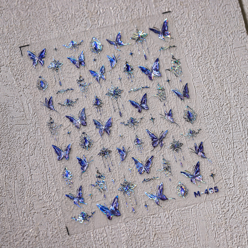 Αυτοκόλλητα νυχιών με φύλλο χρυσού, υπερ-λεπτά, χωρίς υπόλοιπα, καρτούν σχέδιο, σειρά M-480