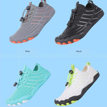 Παπούτσια νερού με πέντε δάχτυλα για ρυάκια - Δροσερή επάνω από διχτυωτό ύφασμα, χαμηλός σχεδιασμός, αντιολισθητική εξωτερική σόλα από καουτσούκ, τριών επιπέδων μεσαία σόλα από δίχτυ, κατάλληλα για βάδισμα σε ρυάκια