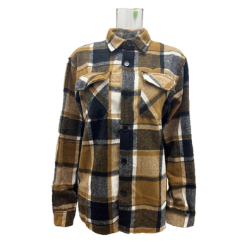 Cămașă de bărbați în carouri, cu guler rever, mâneci lungi, nasturi, bumbac