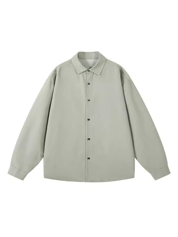 Cardigan košulja od poliesterskih vlakana, dugi rukavi, slobodan kroj, ulični stil
