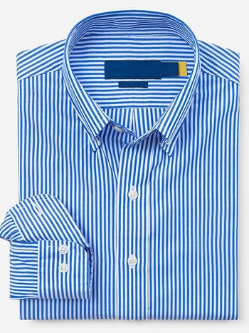 Tricou polo bărbătesc cu dungi, material bumbac amestecat, guler rever, mâneci lungi, broderie cu logo pony