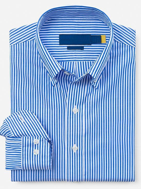 Tricou polo bărbătesc cu dungi, material bumbac amestecat, guler rever, mâneci lungi, broderie cu logo pony