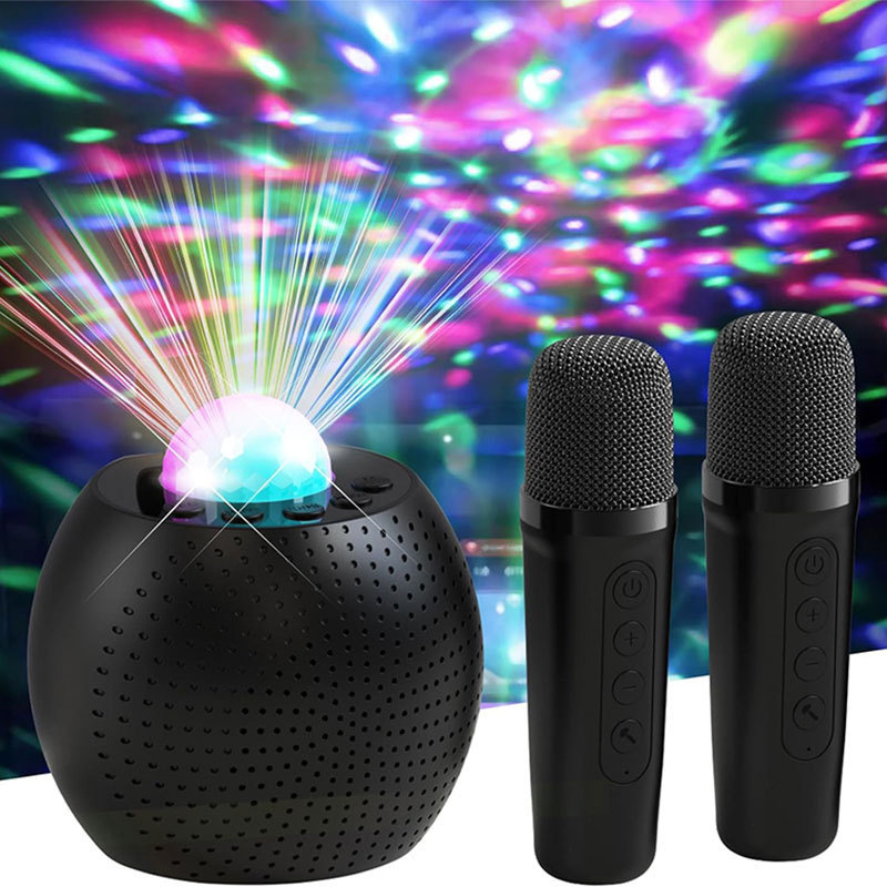 Karaoke Bluetooth zvučnik s projekcijom zvjezdanog neba i ugrađenim mikrofonom; Bluetooth 5.3, Li-Po baterija, 5W, 100Hz–20kHz, SNR ≥70dB