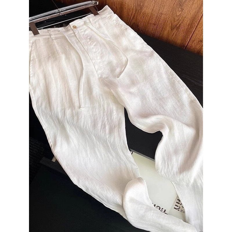Košulja od lana (96%+), širok kroj, stojeći ovratnik, dugi rukavi, japanski retro stil