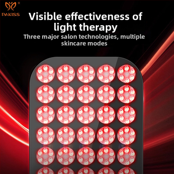 Bőrápoló készülék LED fototerápiával, hordozható, IPX5 vízálló, külső tápegység, otthoni használatra