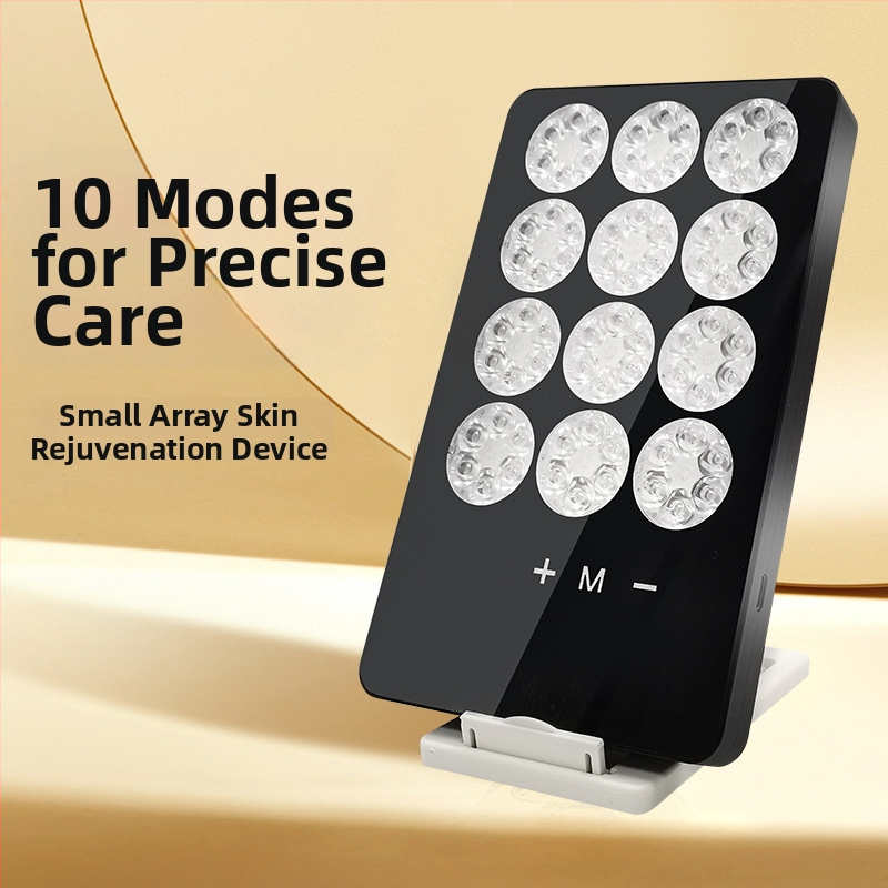 Bőrápoló készülék LED fototerápiával, hordozható, IPX5 vízálló, külső tápegység, otthoni használatra