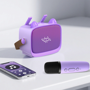 Bluetooth karaoke zvučnik s integriranim mikrofonom za djecu, IPX7 vodootpornost, 5W, doseg 15 m, 100 Hz–20 kHz