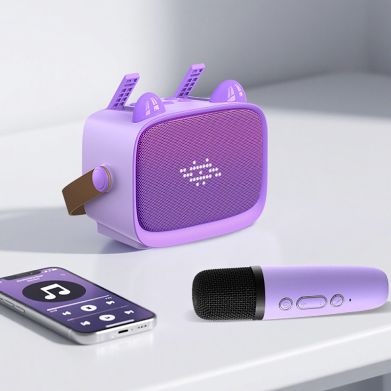 Bluetooth karaoke zvučnik s integriranim mikrofonom za djecu, IPX7 vodootpornost, 5W, doseg 15 m, 100 Hz–20 kHz