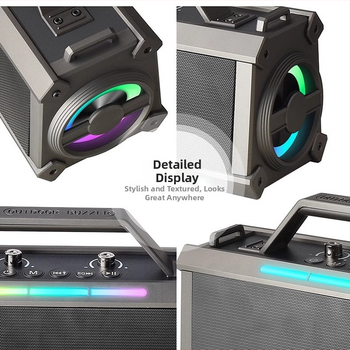 L201B Bluetooth zvučnik s ugrađenim mikrofonom za karaoke, 80 W, IPX5, Bluetooth 5.0, raspon frekvencija 100 Hz–20 kHz