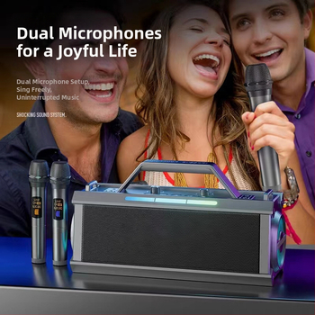 L201B Bluetooth zvučnik s ugrađenim mikrofonom za karaoke, 80 W, IPX5, Bluetooth 5.0, raspon frekvencija 100 Hz–20 kHz