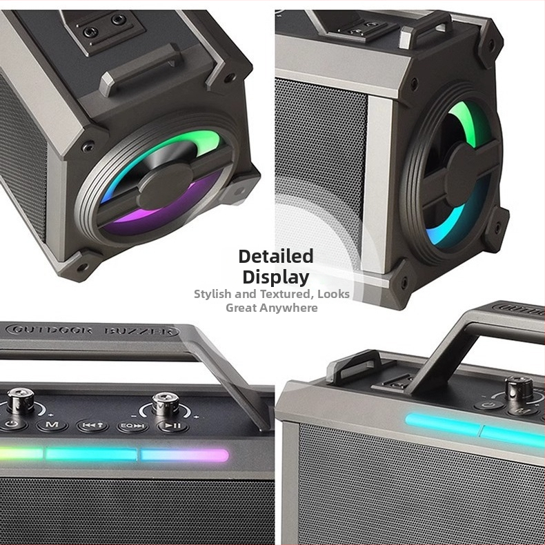 L201B Bluetooth zvučnik s ugrađenim mikrofonom za karaoke, 80 W, IPX5, Bluetooth 5.0, raspon frekvencija 100 Hz–20 kHz
