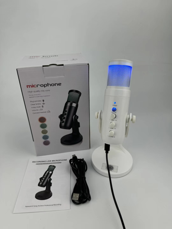 USB kondenzatorski mikrofon MU900pro Colorful Edition – kardioidno snimanje, raspon frekvencija 60 Hz–15 kHz, SNR ≥ 75 dB, napajanje 5V
